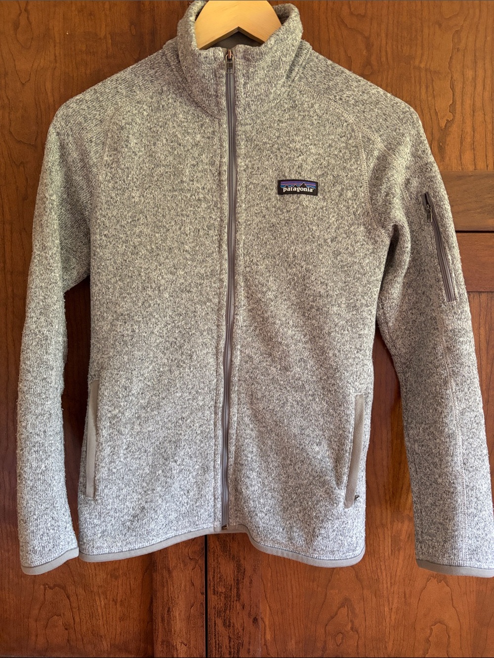 Patagonia Kids Heather Gray Full-Zip Fleece Jacket